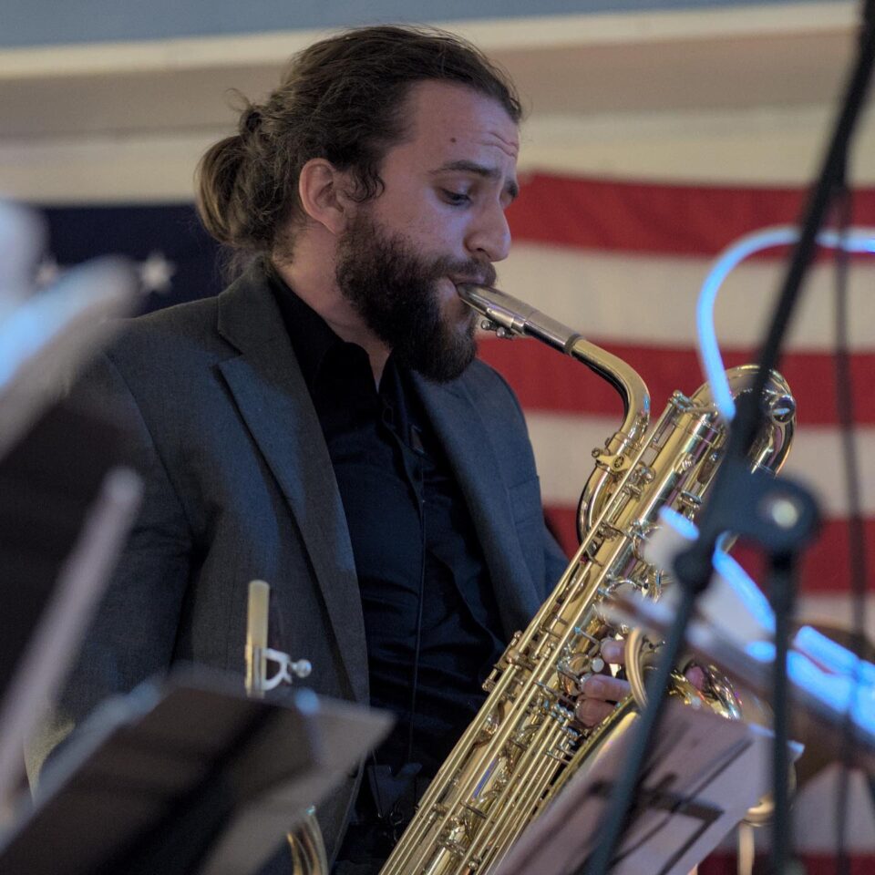 nick biagini playing saxophone